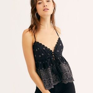 Free People Jenna Embroidered Cami Top